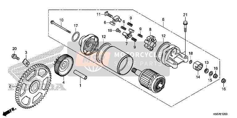 Honda SH300A 2016 Starter Motor for a 2016 Honda SH300A